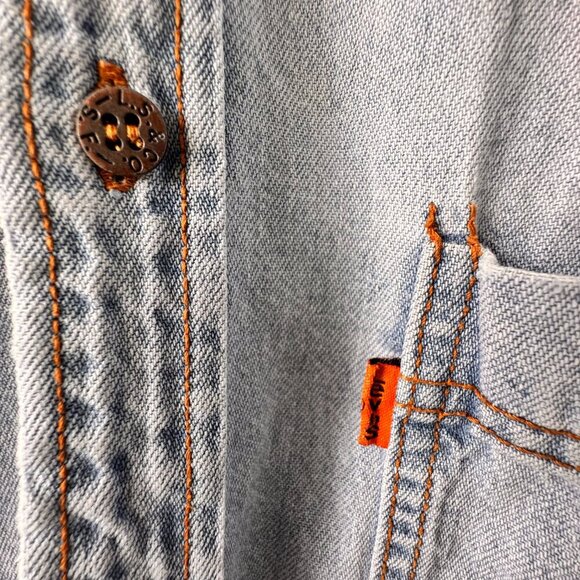 Vintage Levi’s Orange Tab Cotton Long Sleeve Denim Shirt - Picture 6 of 10